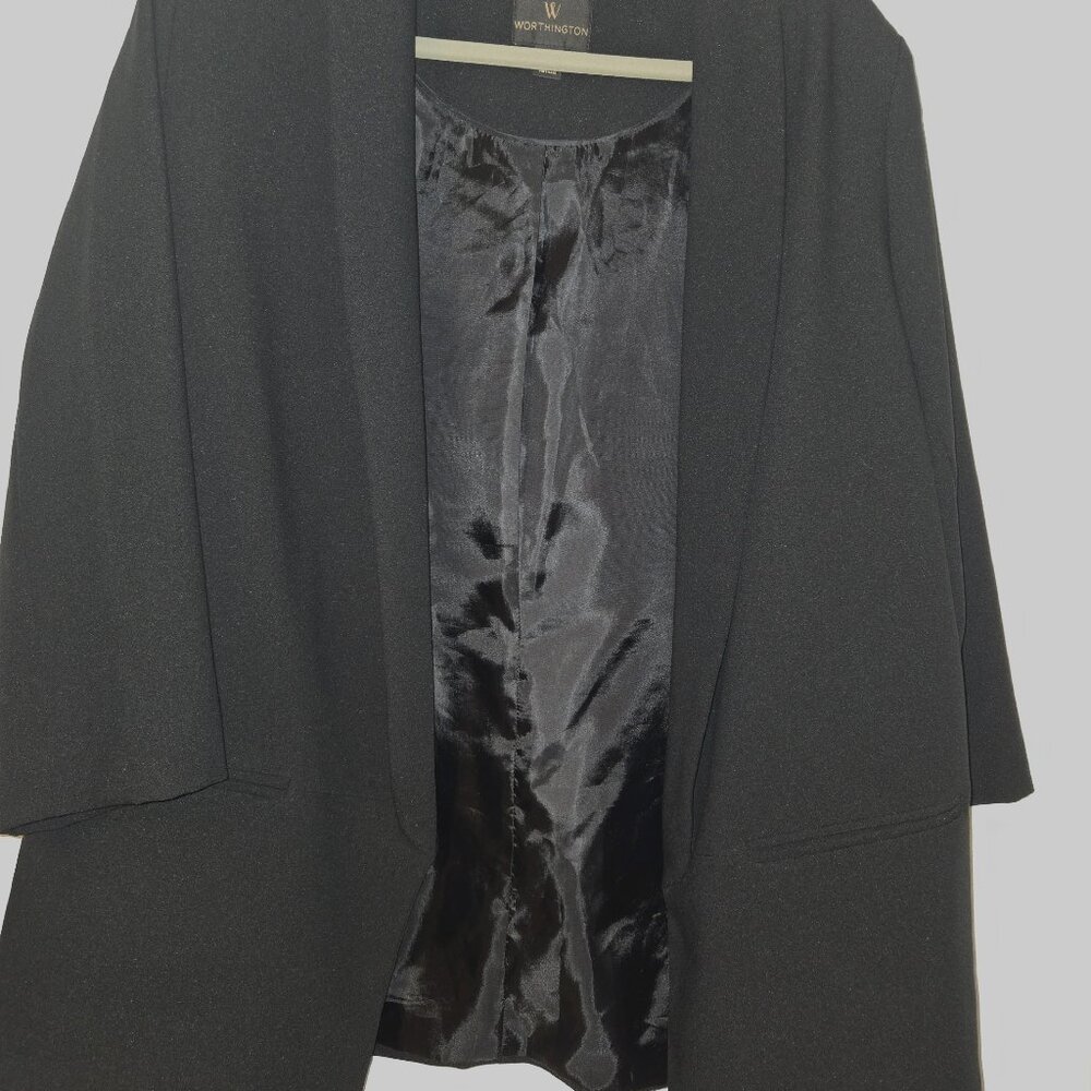 💼 Worthington Sleek Open-Front BLack Blazer XL🧥✨